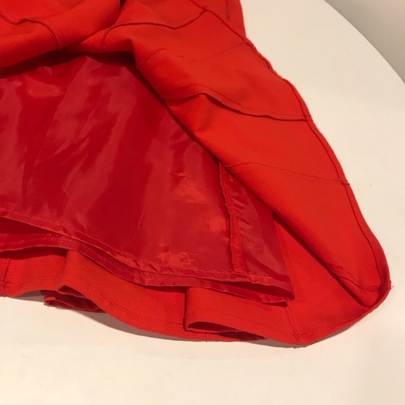 CALVIN KLEIN red fit and flare pleated dress sz 8P - Picture 7 of 8